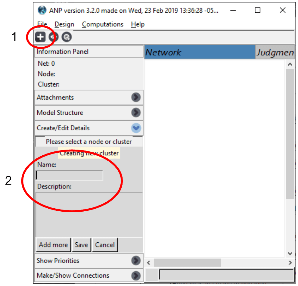 Bagan tujuan, kriteria, dan alternatif di software SuperDecision